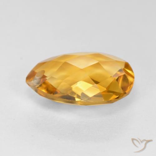 Citrino Arancio-Oro naturale da 3.26 ct, Forma a pera, VVS-VS