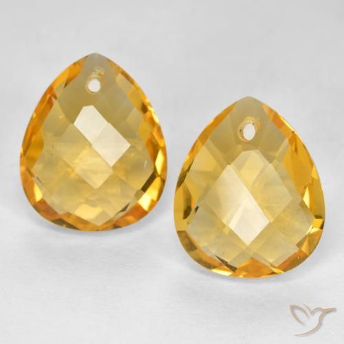7.38ctw Naturale Dorato scuro Citrino, Forma a pera, VVS-VS