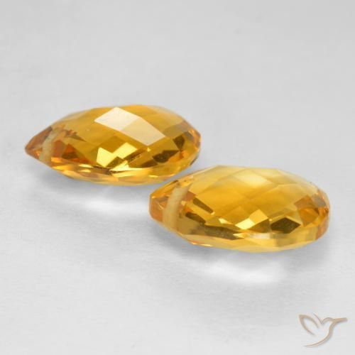 Gemme di Citrino Dorato scuro naturale da 7.38 ct, Forma a pera, VVS-VS