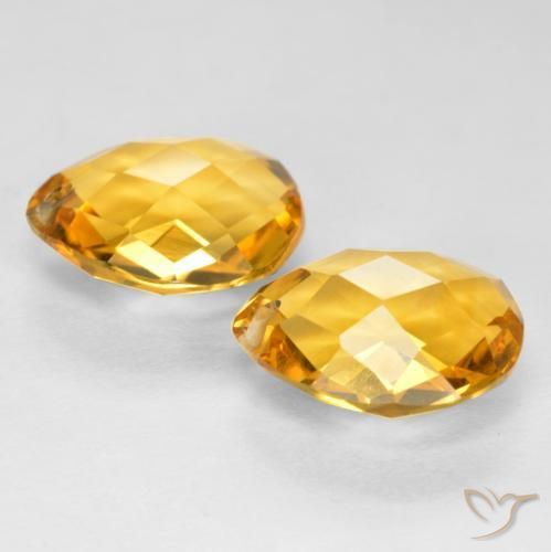 Gemme di Citrino Arancio Dorato Profondo naturale da 7.09 ct, Forma a pera, VVS-VS