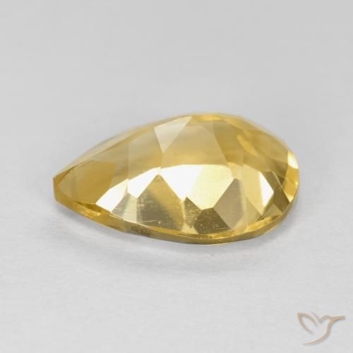Citrino Dorato medio naturale da 1.63 ct, Forma a pera, VVS-VS