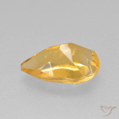 Citrino Dorato medio-scuro naturale da 0.77 ct, Forma a pera, VS