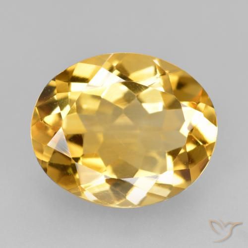 4.10ct Naturale Dorato medio-scuro Citrino, Ovale, VVS