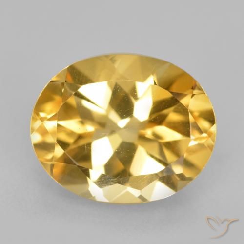 4.68ct Naturale Dorato medio-scuro Citrino, Ovale, VS