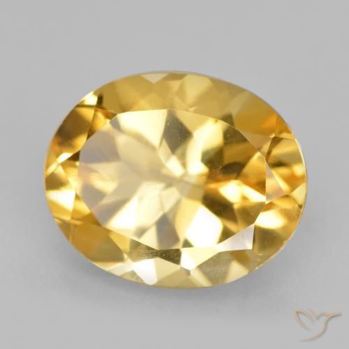 Citrino Dorato medio-scuro naturale da 4.68 ct, Ovale, VS