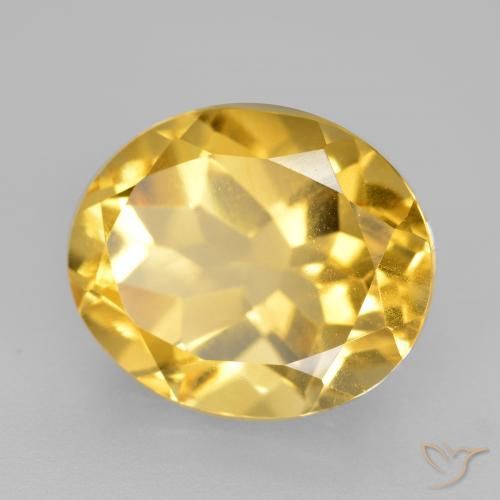 Citrino Dorato medio naturale da 4.57 ct, Ovale, VS