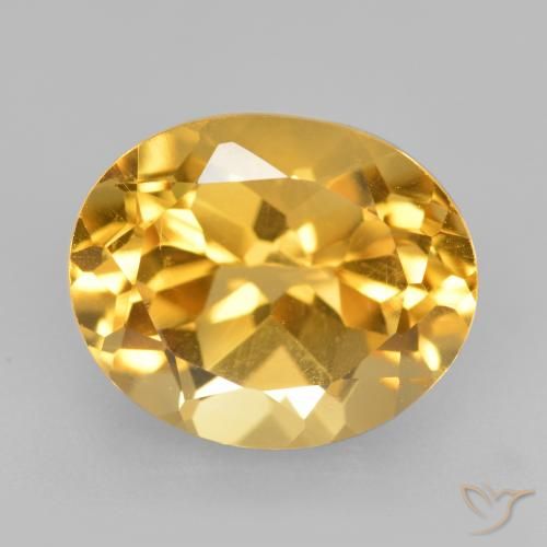 4.86ct Naturale Dorato medio-scuro Citrino, Ovale, VVS-VS