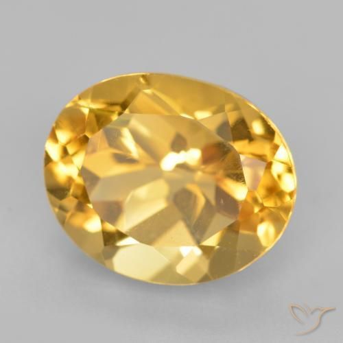 Citrino Dorato medio-scuro naturale da 4.86 ct, Ovale, VVS-VS
