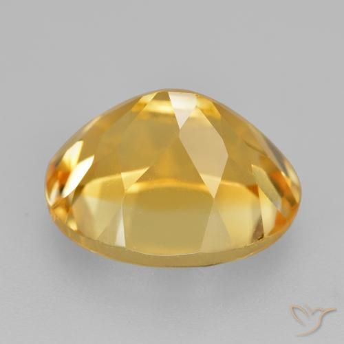 Citrino Dorato medio-scuro naturale da 4.86 ct, Ovale, VVS-VS
