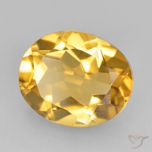 Citrino Arancio Dorato Profondo naturale da 4.10 ct, Ovale, VVS-VS