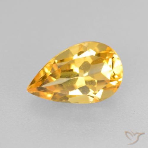 0.85ct Naturale Oro medio Citrino, Forma a pera, VS