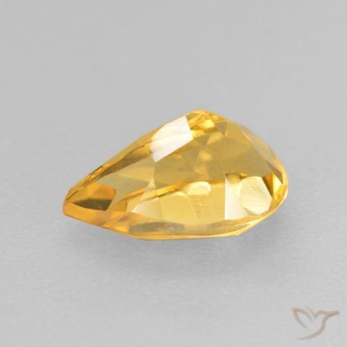 Citrino Oro medio naturale da 0.85 ct, Forma a pera, VS