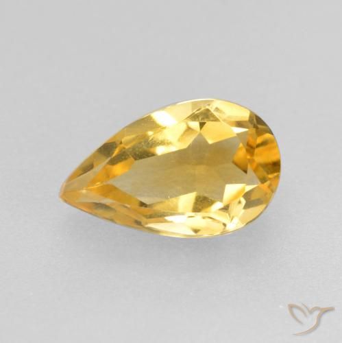 0.75ct Naturale Oro Citrino, Forma a pera, VS