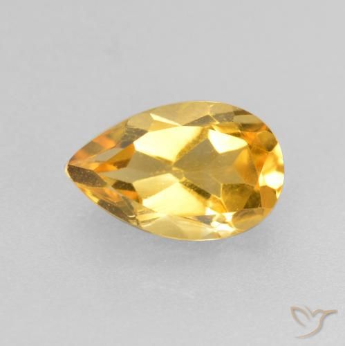 0.79ct Naturale Top Oro Citrino, Forma a pera, VS