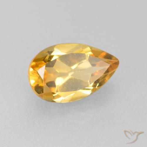 Citrino Top Oro naturale da 0.79 ct, Forma a pera, VS