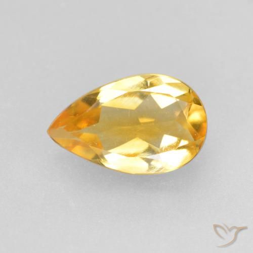 0.66ct Naturale Top Oro Citrino, Forma a pera, VS