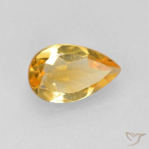 Citrino Top Oro naturale da 0.66 ct, Forma a pera, VS