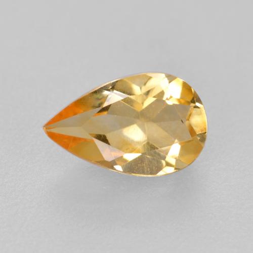 Citrino naturale dorato da 0,70 ct, taglio a pera, VS