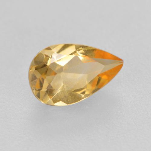 Citrino naturale dorato da 0,70 ct, taglio a pera, VS