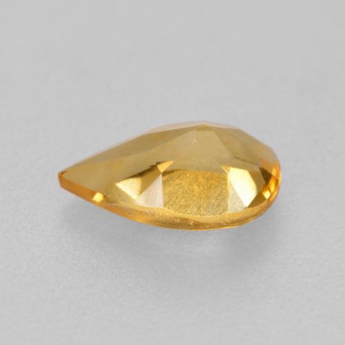 Citrino naturale dorato da 0,70 ct, taglio a pera, VS