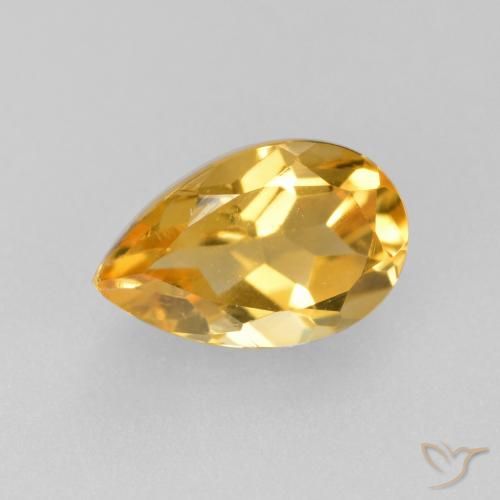0.87ct Naturale Dorato scuro Citrino, Forma a pera, VS