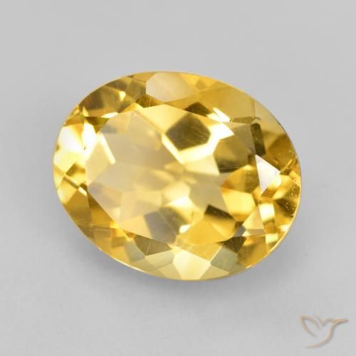 Citrino Dorato naturale da 4.42 ct, Ovale, VVS-VS