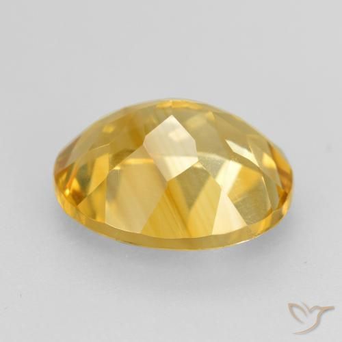 Citrino Dorato naturale da 4.42 ct, Ovale, VVS-VS