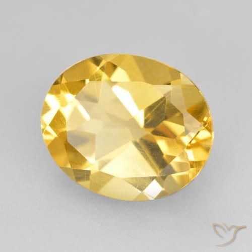 Citrino Dorato naturale da 4.43 ct, Ovale, VVS-VS
