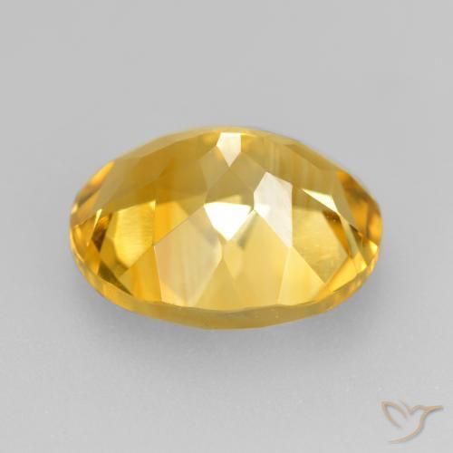 Citrino Dorato medio-chiaro naturale da 4.77 ct, Ovale, VVS-VS