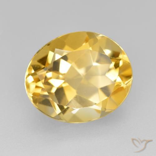 Citrino Dorato naturale da 4.38 ct, Ovale, VVS-VS