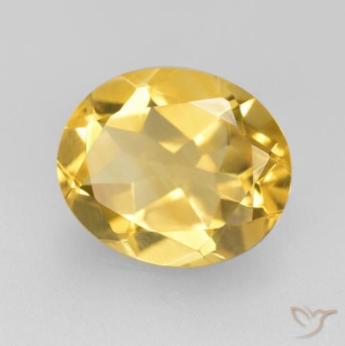 Citrino Dorato naturale da 4.07 ct, Ovale, VVS-VS