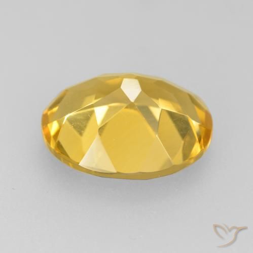 Citrino Dorato naturale da 4.07 ct, Ovale, VVS-VS