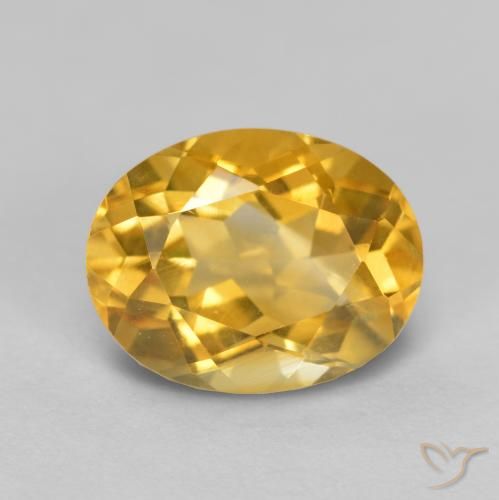1.86ct Naturale Dorato medio-scuro Citrino, Ovale, VS