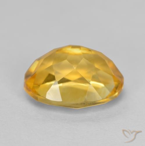 Citrino Dorato medio-scuro naturale da 1.86 ct, Ovale, VS