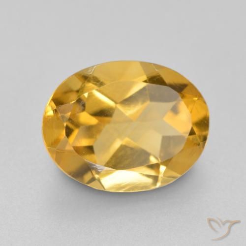 1.53ct Naturale Dorato medio Citrino, Ovale, VS