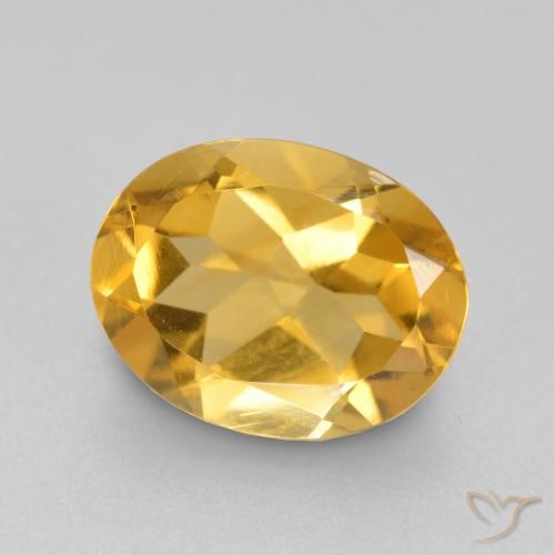 Citrino Dorato medio naturale da 1.53 ct, Ovale, VS