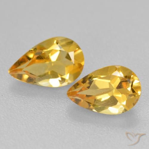 1.61ctw Naturale Arancio Dorato Profondo Citrino, Forma a pera, VS