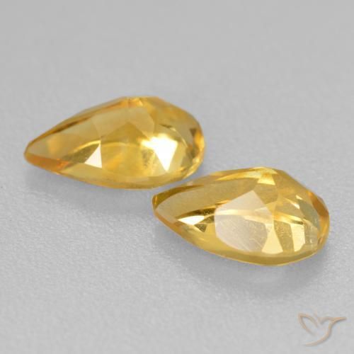 Gemme di Citrino Arancio Dorato Profondo naturale da 1.61 ct, Forma a pera, VS