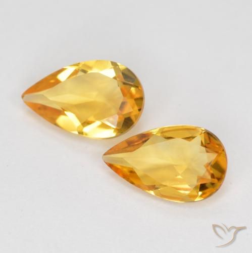1.21ctw Naturale Arancio dorato Citrino, Forma a pera, VS