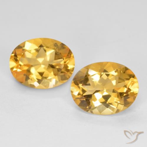 3.34ctw Naturale Arancio Dorato Profondo Citrino, Ovale, VS