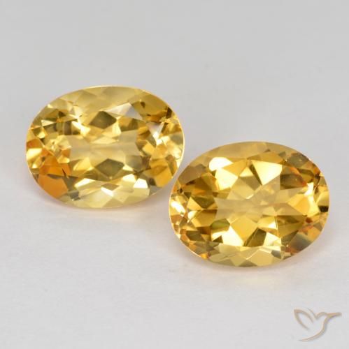 3.54ctw Naturale Arancio Dorato Profondo Citrino, Ovale, VVS-VS