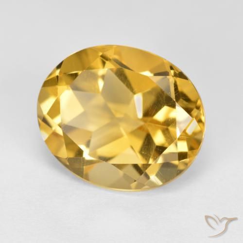 Citrino Arancio dorato naturale da 4.68 ct, Ovale, VVS-VS