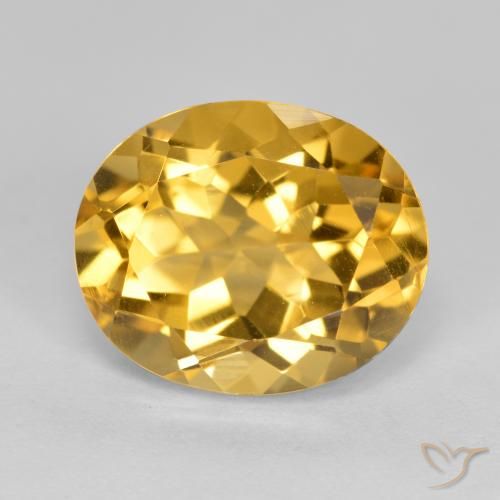 4.84ct Naturale Dorato Citrino, Ovale, VVS-VS