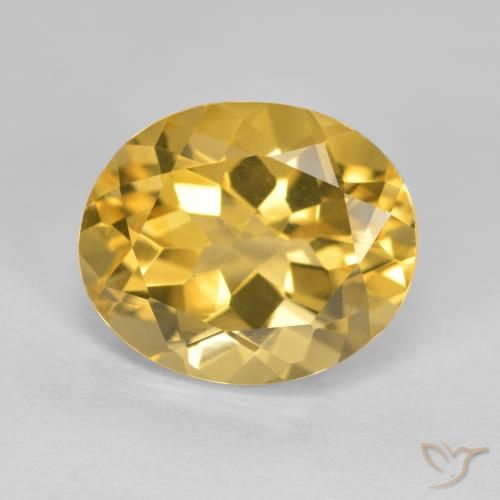 4.80ct Naturale Dorato medio Citrino, Ovale, VVS-VS