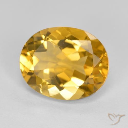 Citrino Oro profondo naturale da 4.22 ct, Ovale, VVS-VS