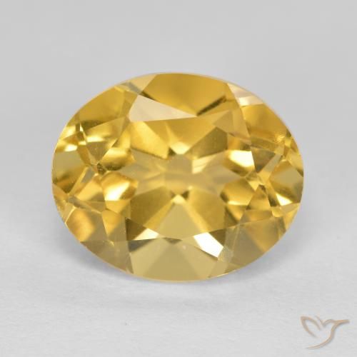 5.06ct Naturale Dorato medio Citrino, Ovale, VVS-VS