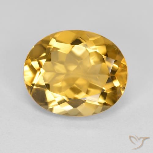 4.44ct Naturale Arancio dorato Citrino, Ovale, VVS-VS