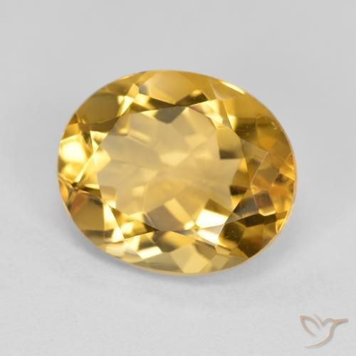 Citrino Arancio dorato naturale da 4.44 ct, Ovale, VVS-VS