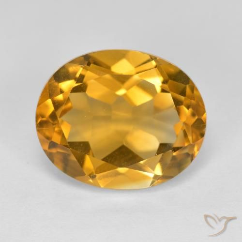 4.79ct Naturale Arancio-Oro Citrino, Ovale, VVS-VS