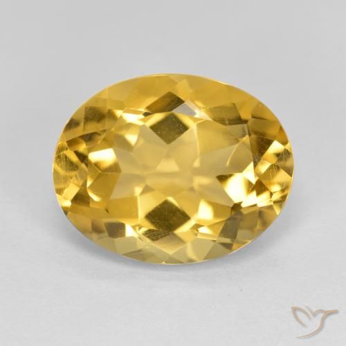 3.80ct Naturale Dorato medio Citrino, Ovale, VVS-VS